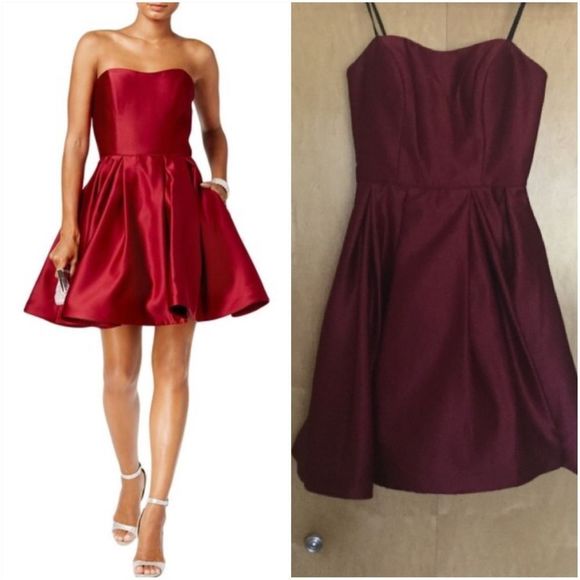 Betsy & Adam Dresses & Skirts - Betsy & Adam Womens Cocktail Dress Strapless Mini